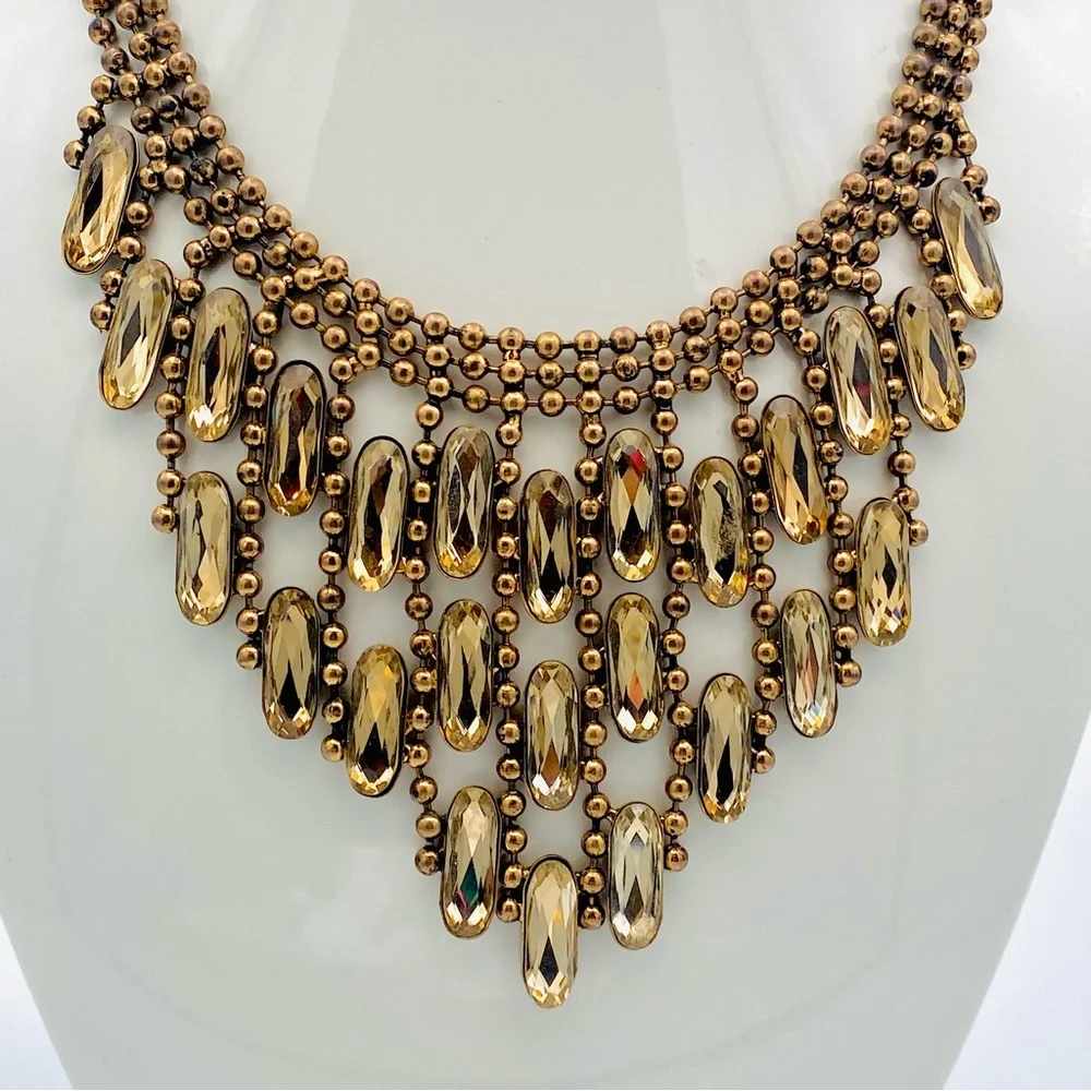 OTT Costume Gold Statement Necklace - Picture 8 of 10